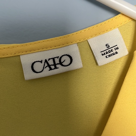 Cato yellow tank, size small - Picture 2 of 3